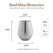 Stainless Steel Wine Glass (Set of 4) by DELUCA. Unbreakable Shatterproof and Dishwasher-Safe for Outdoor, Camping, and Picnic