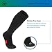 Wanderlust Everyday Use Graduated Compression Socks - Support Stockings for Men & Women - Black/Red Medium
