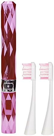 Seago Dazzling Diamond surface Designed Fashion Lady Smart Sonic Electric Toothbrush.1 Count 5 Heads(pink)