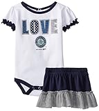 MLB Girls Love My Team Infant Onesie & Skirt Set, Newborn