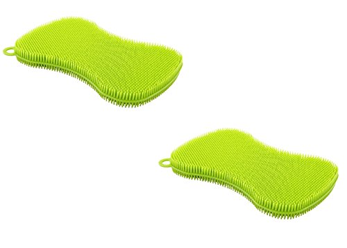 Kuhn Rikon Silicone Scrubber (Green, 2pk)