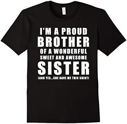 Men's Funny Gift For Brother From Sister - Birthday Present Large Black