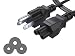 Pwr Mickey Mouse Power Supply Cord 3Ft AC Adapter Charger Cable: IEC-60320 IEC320 C5 to NEMA 5-15P