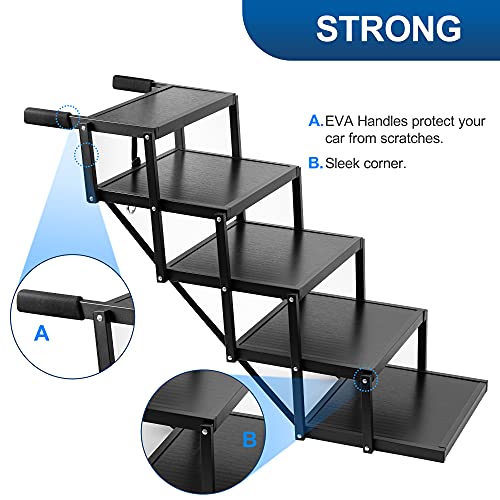 Niubya Dog Step for Large Dog, Lightweight Aluminum Foldable Pet Ladder