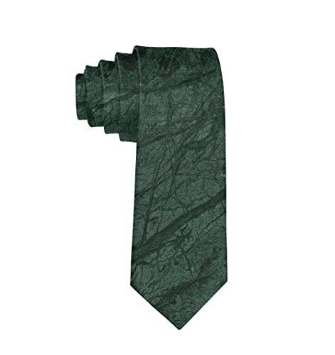 Men Date Gift Suit Necktie, Tieic Marble Forest Green Marbl Skinny Tie for Wedding, Formal Party, Reception