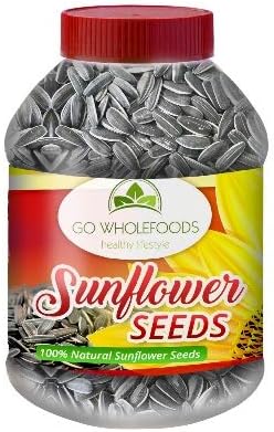 Sunflower Seeds in Shell (GO WHOLE FOODS) Roasted | Unsalted & Nutritious (1.6kg)