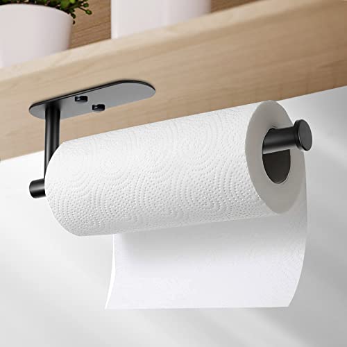 Paper Towel Holder Wall Mount, Self Adhesive or Screw Mount, Under