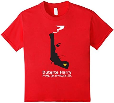 Kids Duterte Harry Philippines President T-Shirt 10 Red