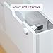 MAGNETIC LOCKS FOR CABINETS & DRAWERS - 4 LOCKS, 1 KEY + BONUS TAPE – CHILD SAFETY - EASY INSTALLATION: NO TOOLS