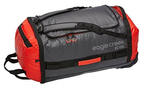 Eagle Creek Cargo Hauler Rolling Duffel, 120L-XL, Flame/Asphalt in