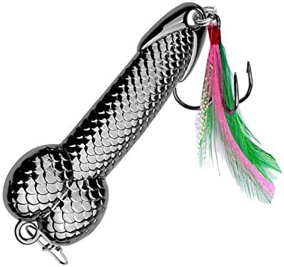 Nordtale Bobby Fishing Lures 5PCS Fishing Spoons Metal Spoons Spinner Spoon with Feather Treble Hooks for Bass Trout Walleye Catfish Freshwater Saltwater Spinner Baits Black Rose 3g 7g 11g 15g 21g