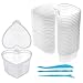 SWZY Slime Containers, 24 Pack Heart-shaped Clear Plastic Storage Containers with Lids for 20g / 45ml Slime Clay Foam Ball and 3 PCS Slime Tools