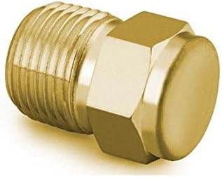 Swagelok, B-4-P, Brass Pipe Fitting, Pipe Plug, 1/4 in. Male NPT