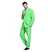 U LOOK UGLY TODAY Men's Party Suit Solid Color Prom Suit for Themed Party Events Clubbing Jacket with Tie Pants Green M