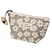 Cosmetic Bag, Kinghard Portable Travel Makeup Case Pouch Toiletry Wash Organizer (Beige)