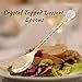 Matashi 24K Gold Plated Crystal Topped Dessert Spoon for Dinner Party Great for Testing Sampling Appetizers Corporate Gifts Christmas Mother's Day Birthday Housewarming Present Dining Decor(Set of 6)