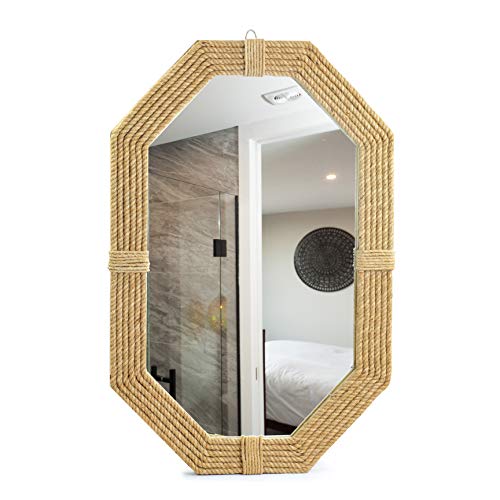 Large Nautical Jute Mirror For Bathroom Nautical Roped Wall Mirror Home Decor Nagina
