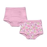 green sprouts Organic Training Underwear, Pink/Aqua, 3T, 2 Count