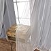 Best Home Fashion uMIXm Mix and Match Tulle Sheer Lace and Blackout 4 Piece Curtain Set – Antique Bronze Grommet Top – Grey - 52