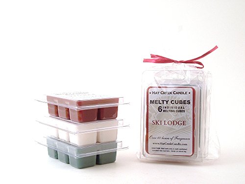 Mountain Scent-sations 3pk Melty Cube Scented Wax Melts: Fresh Balsam (#1 Seller for 13 years-evergreen), Ski Lodge (pine needles,aromatic woods,patchouli,musk), and Avalanche (peppermint,eucalyptus) 3.2 oz each