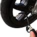 Baby Stroller Tire Air Pump Fits All Stroller Tires. Durable, Compact Mini Aluminum Frame. Lightweight, Easy to Carry. Flexible Hose Store Inside. Up to 116 PSI. Also for Bikes, Sports Balls.