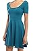 2LUV Women's Short Sleeve Mix Print Fit & Flare Skater Dress