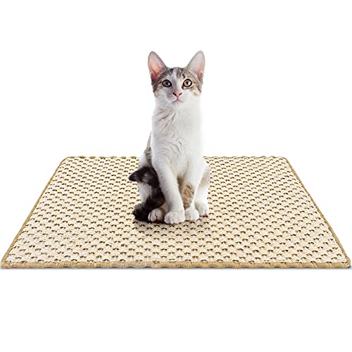 Petslucent Cat Scratch Mat, Sisal Cat Scratching Pad for Indoor Cats
