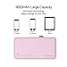 Portable Battery 9000mAh WST Power Bank (2.1A Output, Li-polymer Battery) Mobile Battery Portable Charger for iPhones, Androids, Smartphones Tablets & More（Pink）
