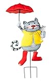 Miles Kimball Metal Cat Rain Gauge Maple Lane Creations