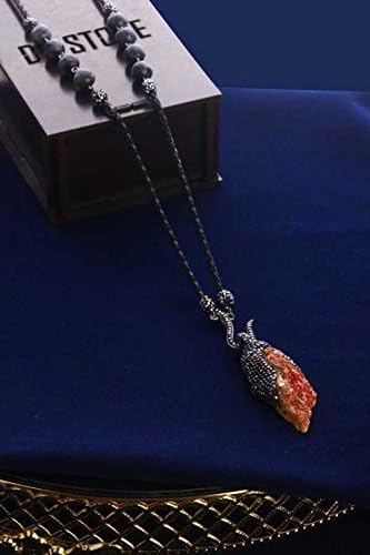 Natural Gemstone Choker &amp; Necklace by GloBeads - Anatolian Style - Exclusive Design - Vanadinite &amp; Spectrolite Gemstone - Special Stone - Women Lady - Fashion &amp; Stylish Jewelry