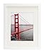 Frametory, 11x14 Frames Display 8x10 Picture with Mat or 11x14 Photo Without Mat, Shatter-Resistant Glass, Pre-Installed Wall Mounting Hardware - White