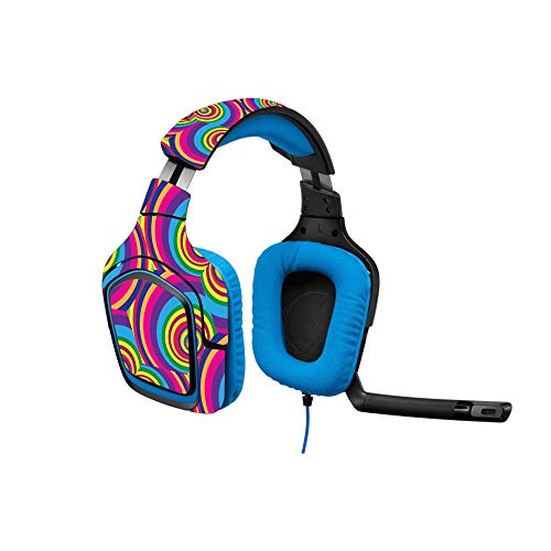 MightySkins Skin Compatible with Logitech G430 Gaming Headset - Groovy 60s | Pr…