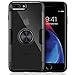 UARMOR iPhone 8 Plus Case, iPhone 7 Plus Clear Slim Bumper Case with Magnetic for Car Mount, Ring Holder Rotating Stand Case Cover for Apple iPhone 7/8 Plus 5.5 inch - Black