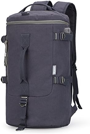 Muzee 4 Ways High Capacity Canvas Duffel Bag with USB Charging Port for Travel Fits 15.6Inch Laptop and Notebook