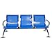 kinbor Waiting Room Chairs - Airport Office Reception Waiting Area Bench Guest Room Chairs Salon Barbershop Bench (Blue, 3-Seat)
