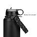 Accmor 2PCS Paracord Water Bottle Handle Strap for 12oz to 64oz Previous Version Wide Mouth Hydro Flask, Bottles Accessories Paracord Cord Carrier with Safety Ring and Carabiner for Hiking (Black)