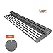 FERGRELM U-Click Plaza, Over The Sink Multipurpose roll-up Dish Drying Rack, Silicone Coated Stainless Steel, Cooling Rack, Large 20.5 inches x 13 inches, Gray, Comes with Bonus Silicone Pot Holder