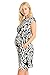 My Bump Women's Side Bow Tie Pattern Cap Sleeve Maternity Dress (Made in USA)