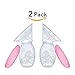 Silicone Breastfeeding Breast Pump Breast Manual Pump Breastmilk Suction Saver with Pink Lid, Lightweight & Portable Pack of 2