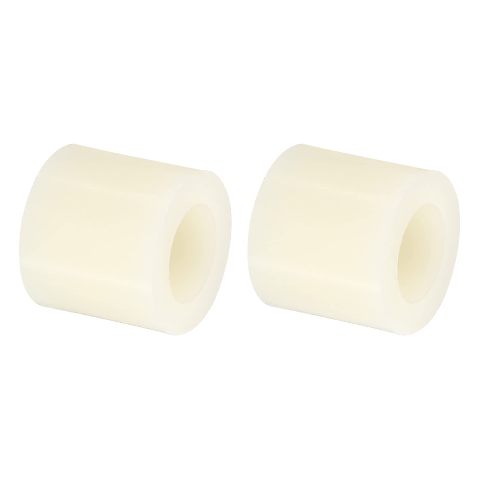 PATIKIL M6 Round Spacer Washer, 24 Pack Nylon 6.2mm ID x 11mm OD x 10mm L for M6 Screws Block 3D Printer TV Wall Mounting Electrical Outlet, Beige