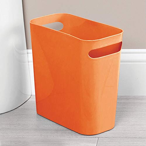 mDesign Plastic Small Trash Can, 1.5 Gallon/5.7Liter Wastebasket