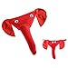 Rukisac Sexy Thong Men Elephant Underwear T-Back G-String Pants Christmas Gag Gift Funny(Red)