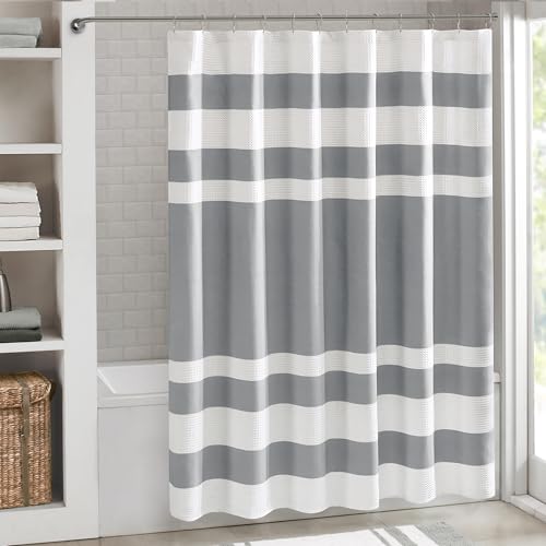Madison Park Shower Curtain, Grey, 108x72