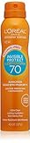 L'Oreal Paris Advanced Suncare Alcohol-Free Clear Spray SPF 70, For All Skin Types, 4.5 Ounce