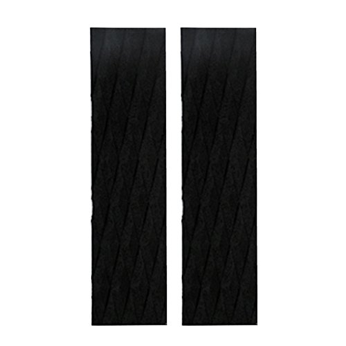 Jili Online 2 Pieces EVA Traction Anti-Skid Grip Mat Pad with Adhesive for Boat Decks, Kayaks, Surfboards, Standup Paddle Boards, Skimboards, Longboards - 3 Colors - Black, 35x10cm