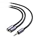 Cable Matters 3.5mm Stereo Y Splitter Audio Cable/Audio Splitter Cable in Black - 8 inches