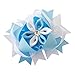 Girl Hair Bow Clips - Saint Patricks Thanksgiving Baby Little Girl Toddlers Teens Accessories 5” Big Stacked Kanzashi Grosgrain Bows Alligator Clip Red Green Blue White Ivory Holiday Party Birthday Granddaughter Niece Gift