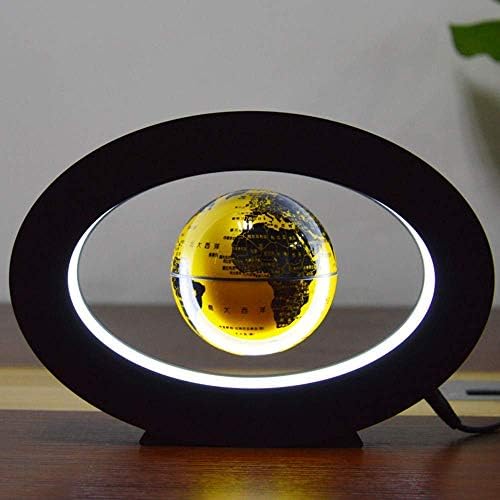 Wxq Xq グローブオーバル3インチ浮上グローブカラフルなledライト教育ギフトツールホームオフィスデスク装飾 買取 ブルーフローティング世界を探検 Gold Color