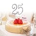OULII Birthday Number Cake Topper Anniversary Crystal Rhinestones Decorative Cupcake Topper for 25th Birthday Party Supplies (25)