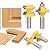 Max-Craft 2 Pcs 120 Degree Matched Tongue Groove Wood Router Bit Set with Edge Banding Woodworking Groove Chisel Cutter Tools, 1/2-Inch Shank Wood Molding Grooving for Floor, Windows, Floor, Cabinet